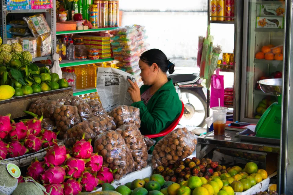 Túi đồ khách đã soạn sẵn chờ giao